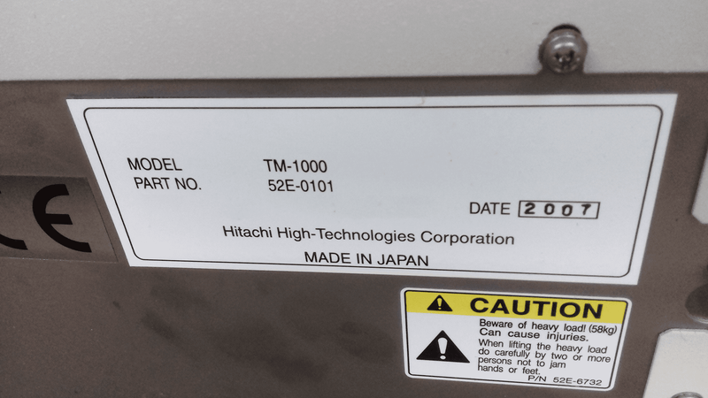 Hitachi TM 1000 Tabletop SEM (Scanning Electron Microscope)