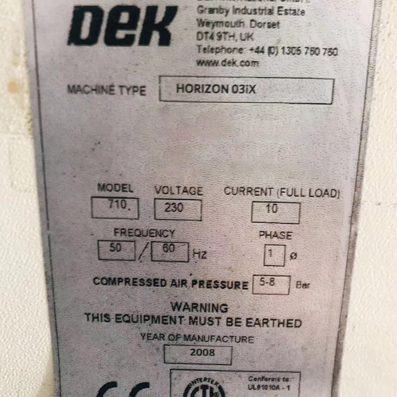 Dek Horizon 03 iX Screen Printer