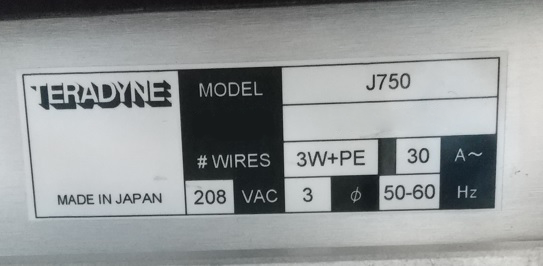 Teradyne J 750 Tester