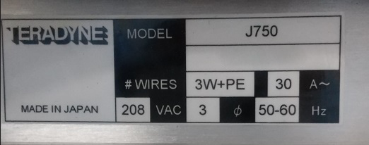 Teradyne J 750 Tester