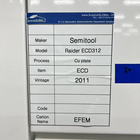 Semitool Raider ECD 312 Electroplating
