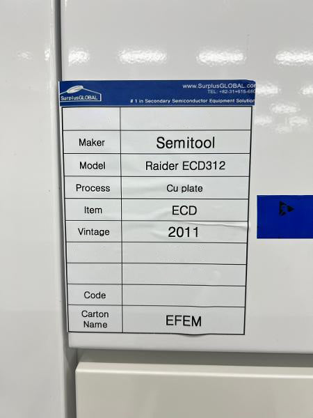Semitool Raider ECD 312 Electroplating