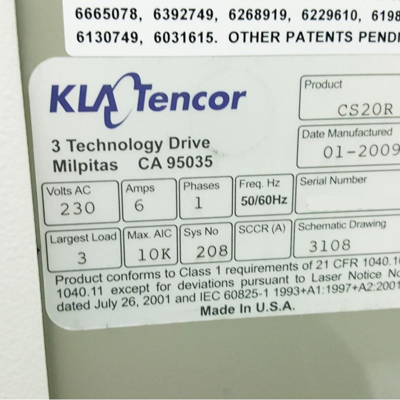 KLA Candela CS 20 Surface Inspection System