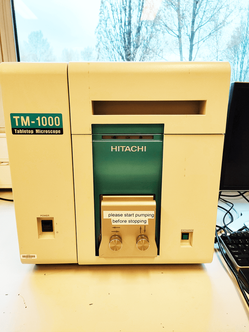 Hitachi TM 1000 Tabletop SEM (Scanning Electron Microscope)