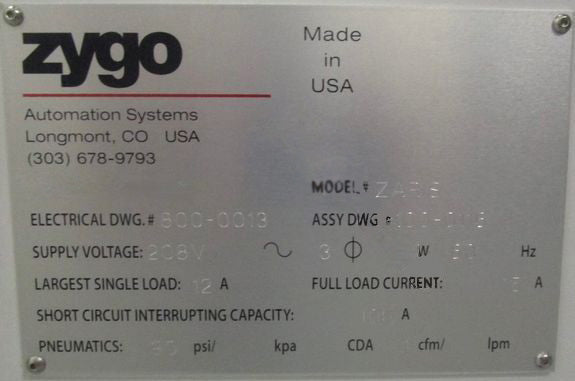 Zygo Zaris Mask Inspection