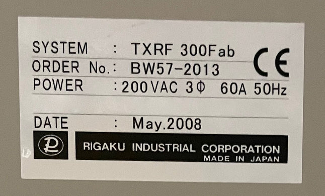 Rigaku TXRF 300 S Spectrometer