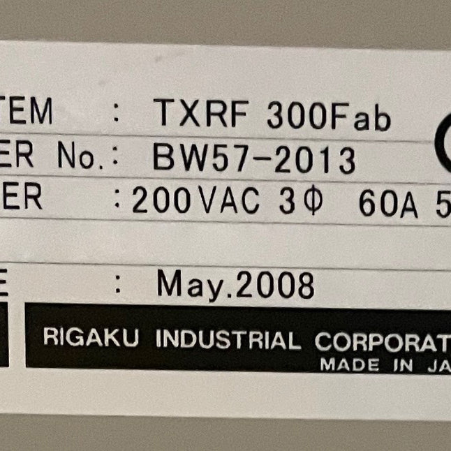 Rigaku TXRF 300 S Spectrometer