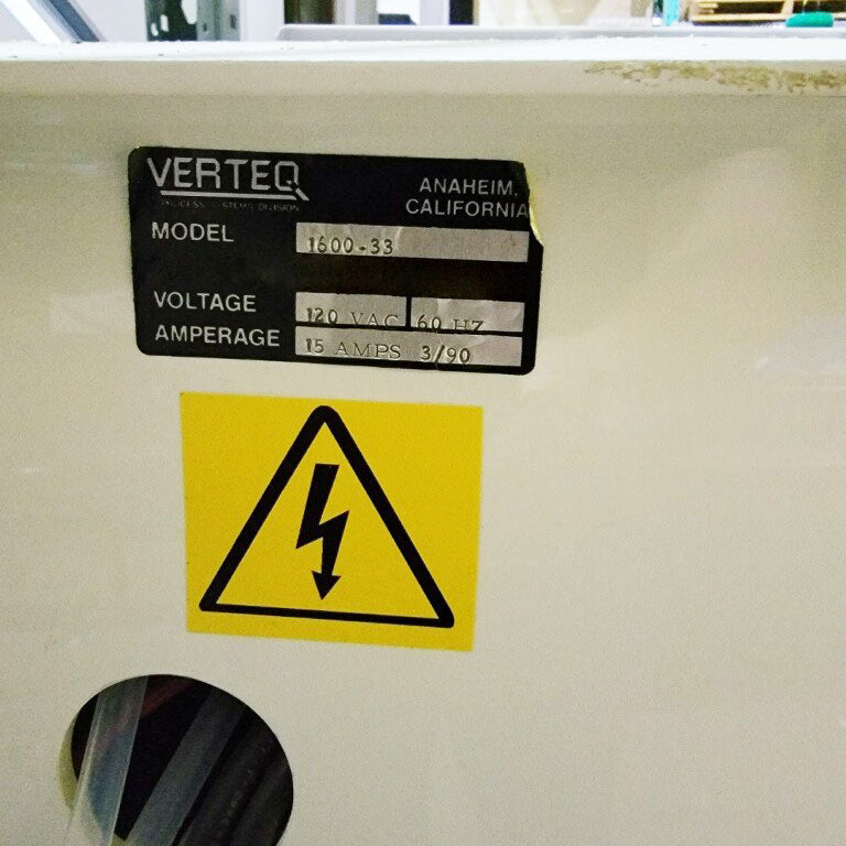 Verteq 1600-33 SRD (Spin Rinse Dryer)