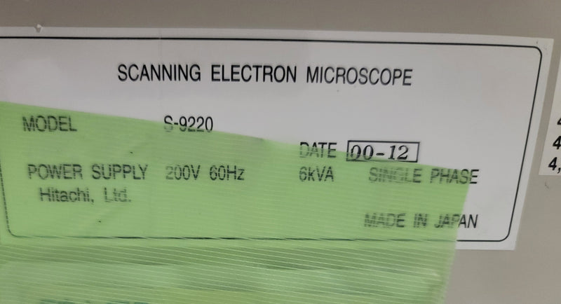 Hitachi S 9220 CD-SEM (Critical Dimension Scanning Electron Microscope)