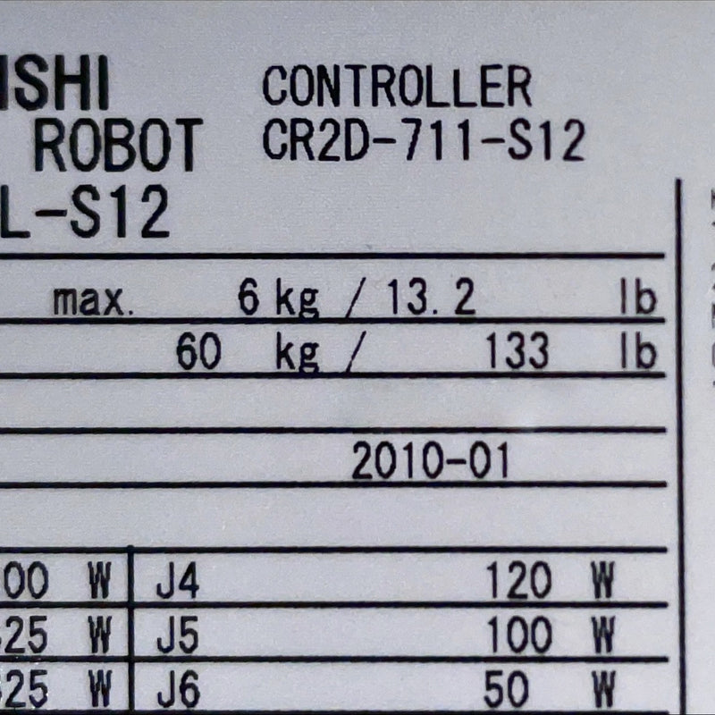Mitsubishi RV 6 SL S 11 / RV 6 SDL S 12 Industrial Robots