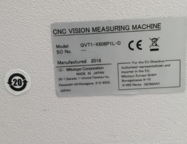 Mitutoyo Quick Vision Apex QVT 1 X 606 P 1 LD CNC Vision Measuring