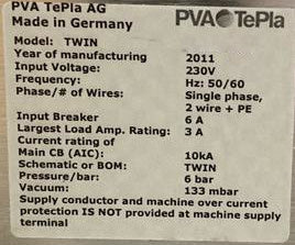 PVA TePla Twin Implant Dose Monitor