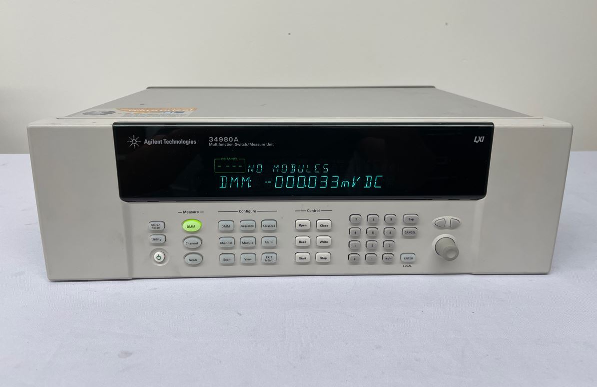 Agilent 34980 A Multifunction Switch / Measure Unit with DMM – Bridge ...