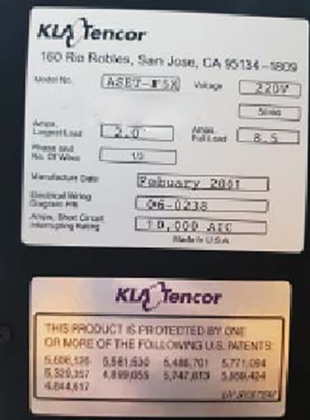 KLA ASET F 5 X Thin Film Measurement