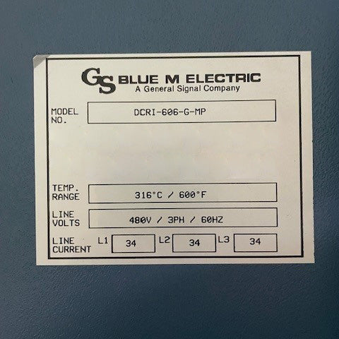 Blue M DCRI 606 G MP Electric Burn-In Oven