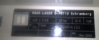 Trumpf HL 124 P Welding Laser