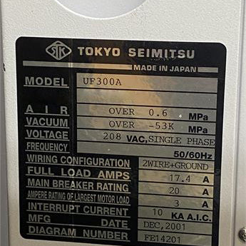 Accretech / TSK UF 300 A Automatic Wafer Prober