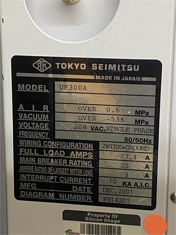 Accretech / TSK UF 300 A Automatic Wafer Prober