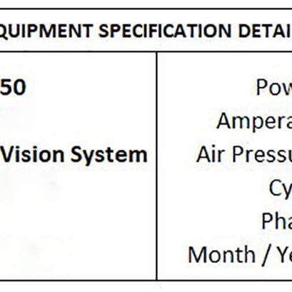 KLA / ICOS CI 8250 Vision System