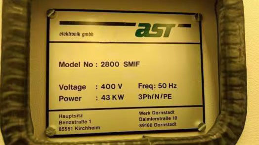 Mattson AST 2800 SMIF RTP System (Rapid Thermal Process)