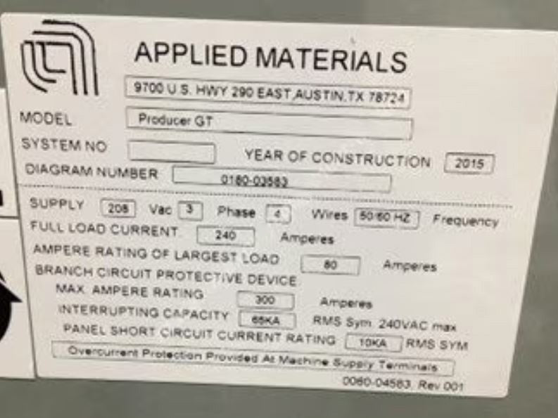 Applied Materials Producer GT APF PECVD (Plasma-Enhanced Chemical Vapor Deposition)
