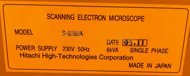 Hitachi S 9260 A CD-SEM (Critical Dimension Scanning Electron Microscope)