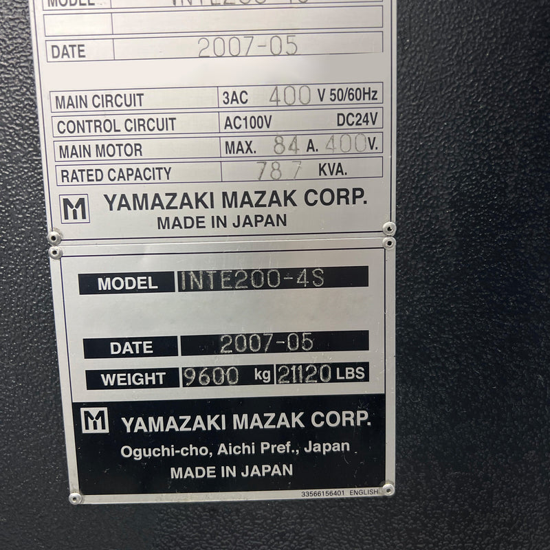Mazak Integrex 200 IV CNC Mill / Turn Lathe
