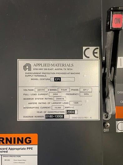 Applied Materials Centura 5200 EPI 3 Chambers Reactor