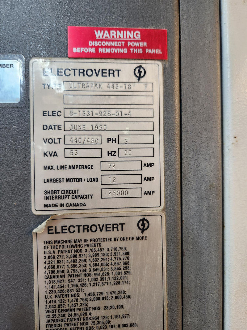 Electrovert Ultrapak 445-18 F Lead Wave Solder