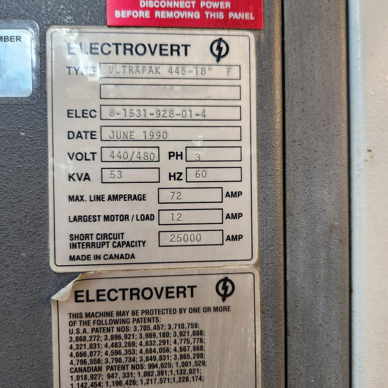 Electrovert Ultrapak 445-18 F Lead Wave Solder