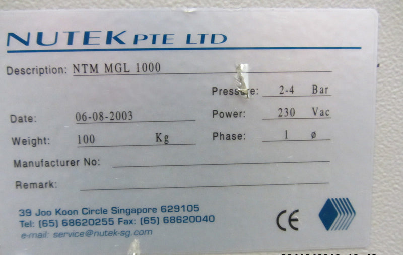 Nutek NTM MGL 1000 Gate