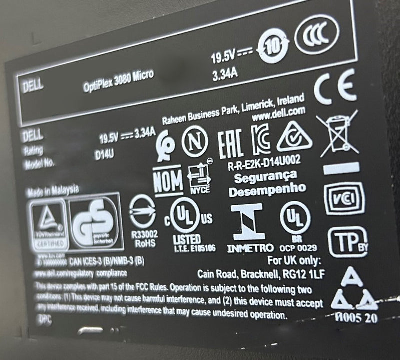 Dell OptiPlex 3080 Micro CPU
