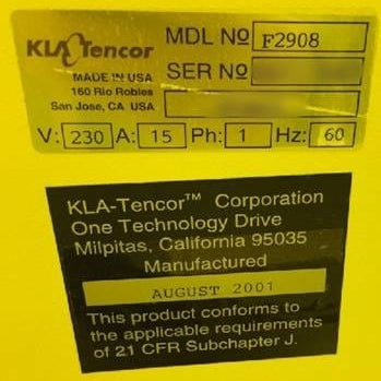 KLA FLX 2908 Thin Film Stress Measurement