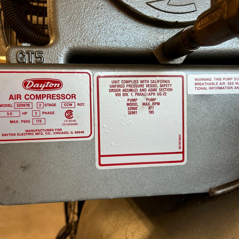 Dayton 3 Z 967 B Air Compressor