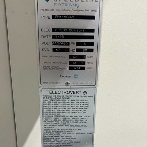 Speedline / Electrovert EPK 400 / F Wave Soldering Machine