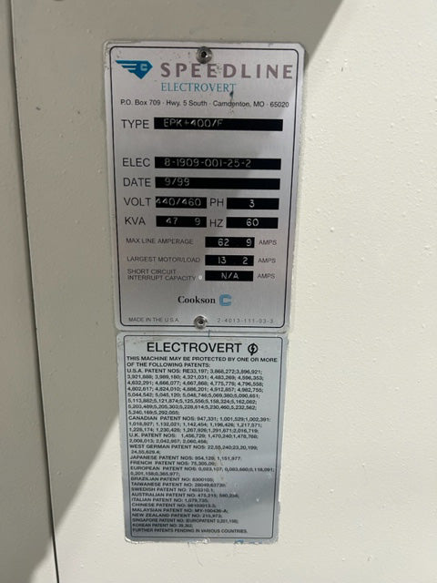 Speedline / Electrovert EPK 400 / F Wave Soldering Machine