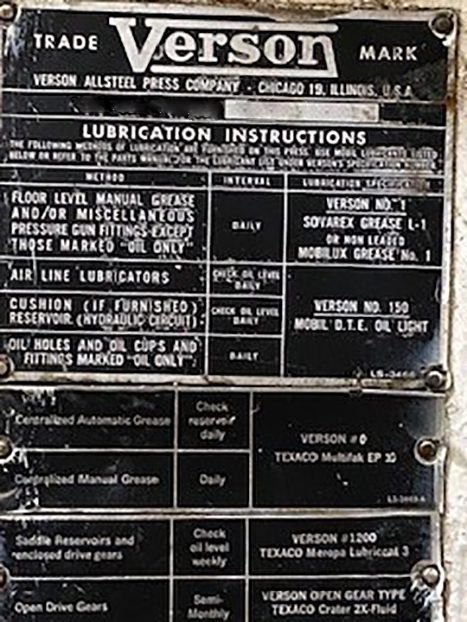 Verson 150 Press