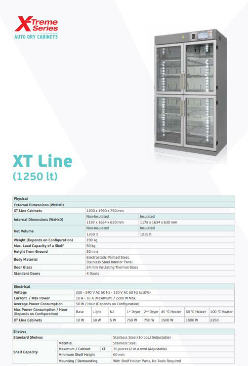 EMT Xtreme Series XT Line Auto Dry Cabinets
