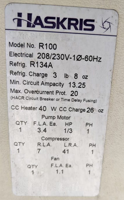 Haskris R 100 Chiller
