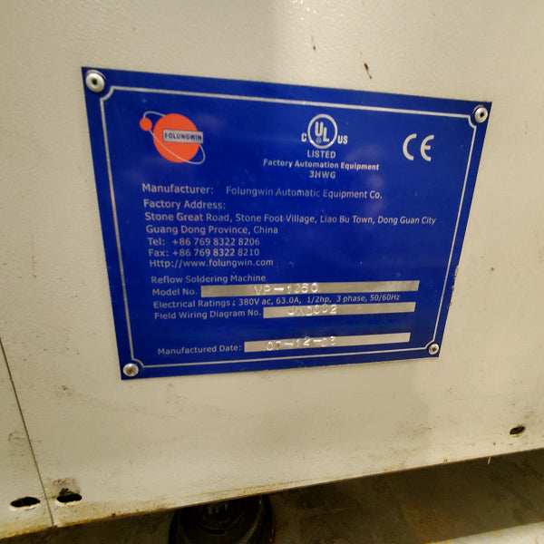 Folungwin VP 1060 Reflow Oven