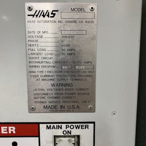 Haas VR 11 B CNC Vertical Machining Center