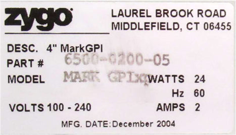 Zygo Mark GPI XPS Interferometer