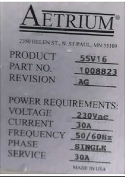 Aetrium 55 V 16 Handler