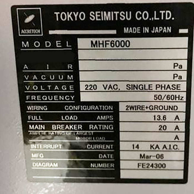 Accretech / TSK MHF 6000 Manipulator
