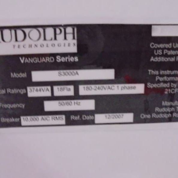 ONTO / Rudolph S 3000 A Ellipsometer
