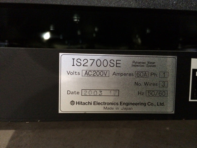 Hitachi IS 2700 SE E-Beam Inspection