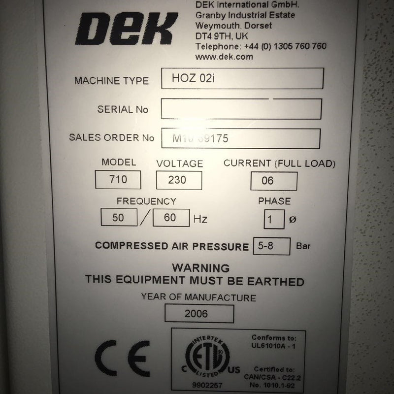 Dek Horizon 02 i Screen Printer