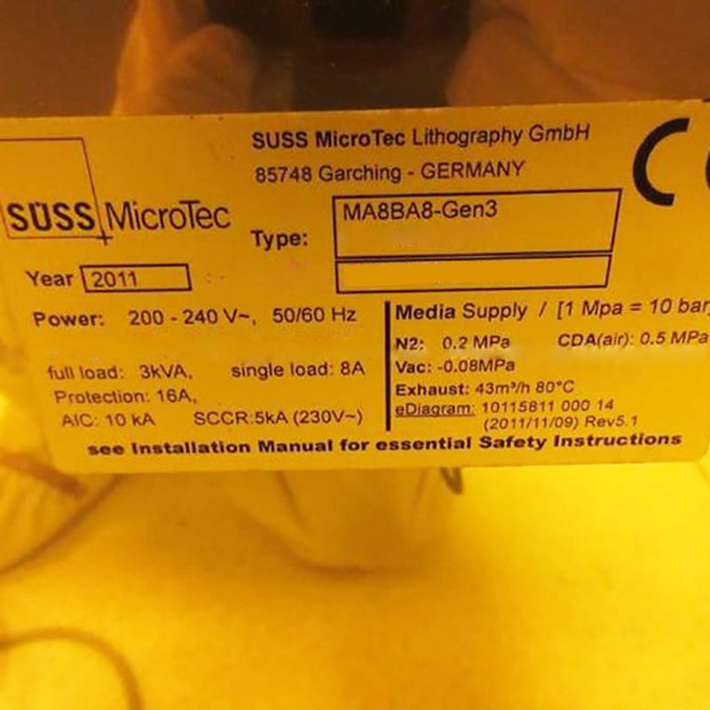SUSS MA 8 / BA 8 Mask Aligner