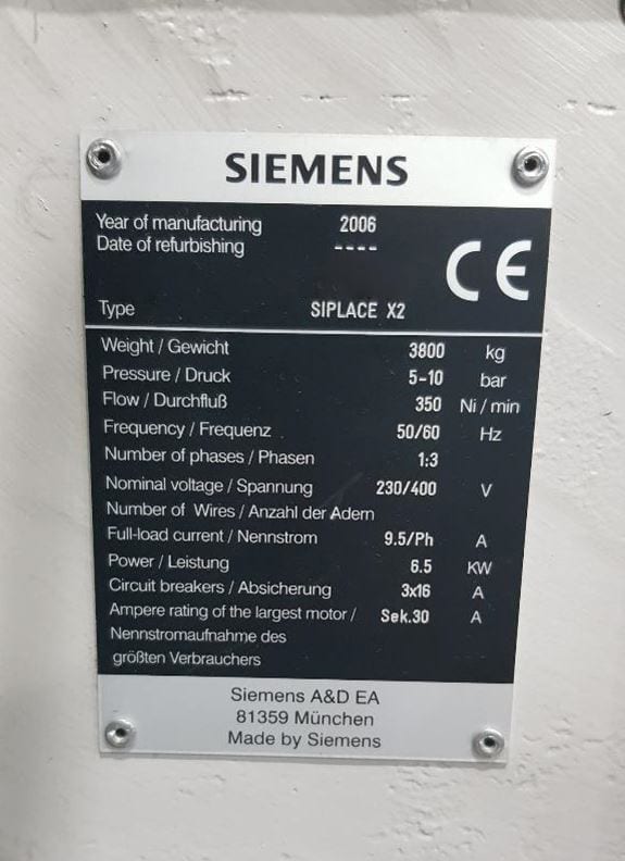 Siemens Siplace X 2 Placement Machine