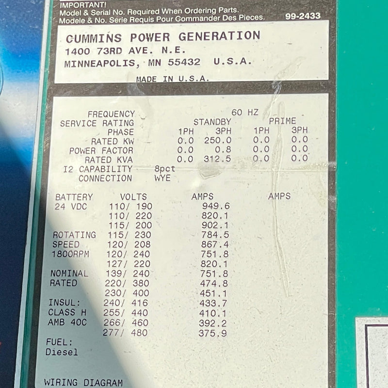 Cummins DQAD 5674756 Power Generator